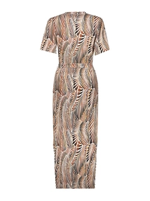 Geisha Dress v-neck long AOP