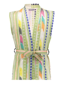 Geisha Gilet fancy woven multicolour