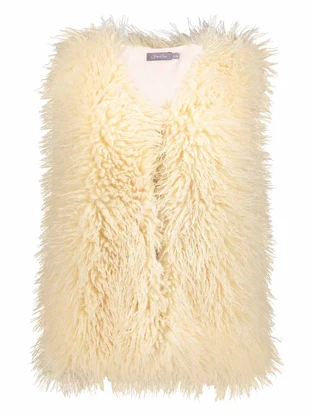 Geisha Gilet hairy fake fur