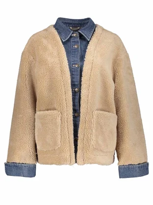 Geisha Jacket denim & teddy