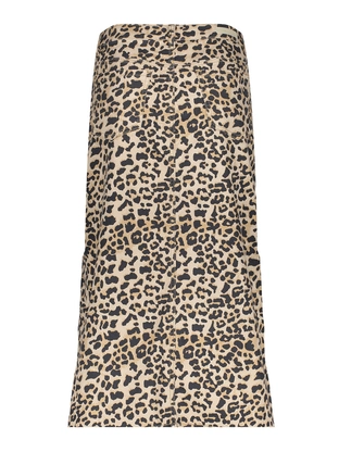 Geisha Jeans skirt leopard print