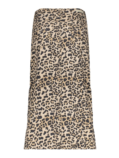 Geisha Jeans skirt leopard print