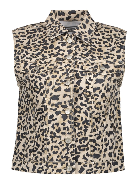 Geisha Jeans vest leopard print