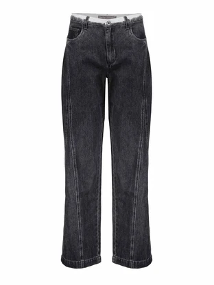 Geisha Jeans wide double waistband