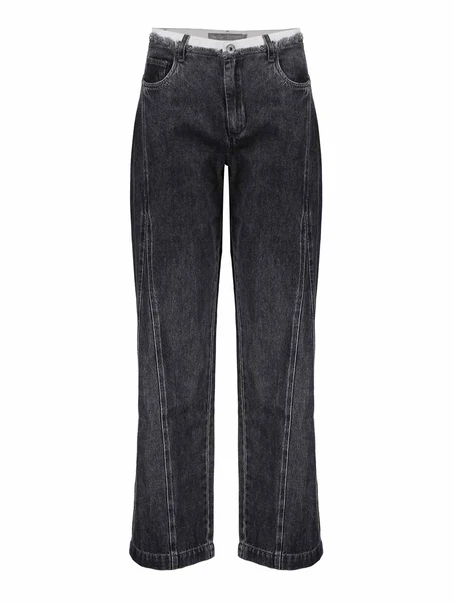 Geisha Jeans wide double waistband