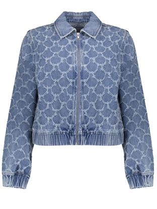 Geisha Jeansjacket jacquard circles
