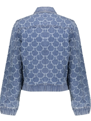 Geisha Jeansjacket jacquard circles