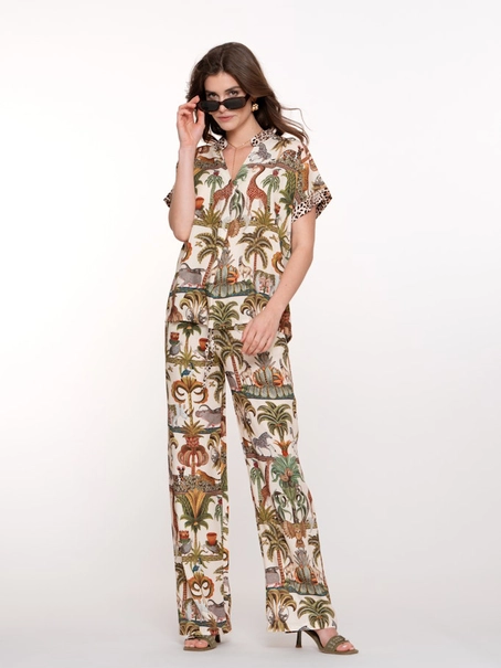 Geisha Pants animal jungle