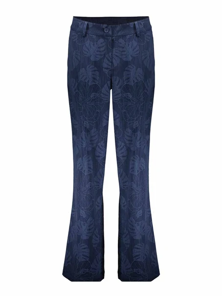 Geisha Pants denim flowers