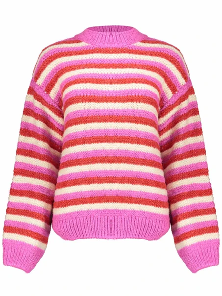 Geisha Pullover loose knit stripes