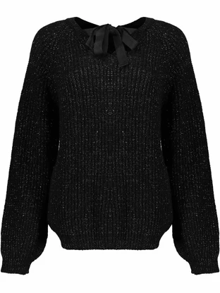 Geisha Pullover lurex/bow-tie