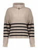 Geisha Pullover zip striped