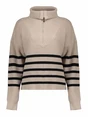 Geisha Pullover zip striped