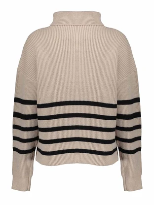 Geisha Pullover zip striped