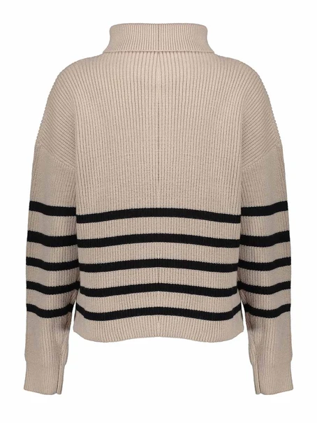 Geisha Pullover zip striped