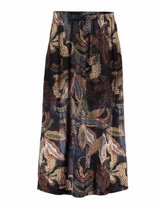 Geisha Skirt satin AOP animal