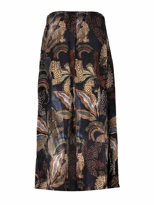 Geisha Skirt satin AOP animal