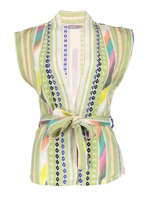 Geisha Sleeveless vest woven fancy