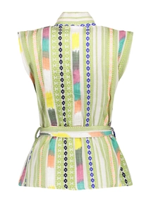 Geisha Sleeveless vest woven fancy
