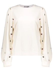 Geisha Sweater embroiderd clovers