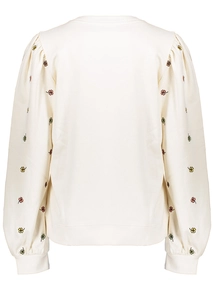 Geisha Sweater embroiderd clovers
