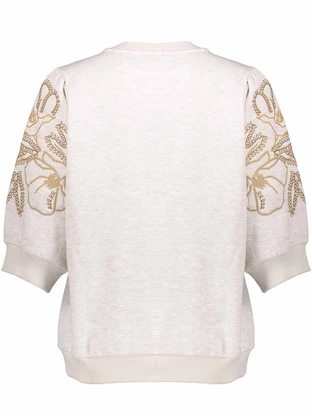 Geisha Sweater short sleeve embroidery
