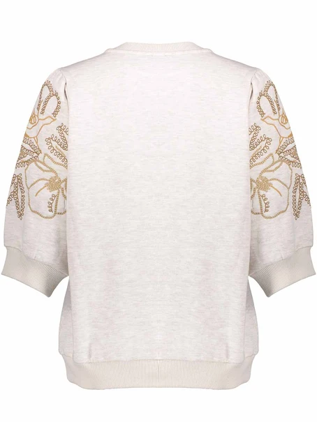 Geisha Sweater short sleeve embroidery