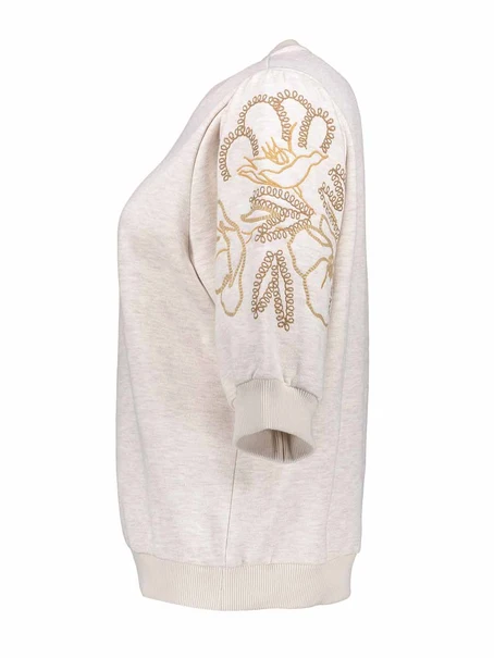Geisha Sweater short sleeve embroidery