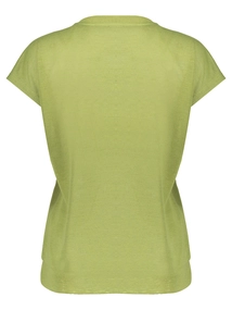 Geisha T-shirt elastic waist linen look
