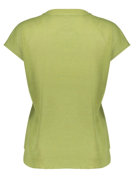 Geisha T-shirt elastic waist linen look