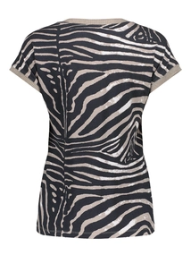 Geisha T-shirt fancy rib AOP