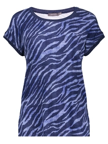 Geisha T-shirt fancy rib AOP