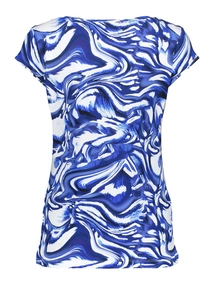 Geisha T-shirt round neck jersey AOP