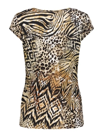 Geisha T-shirt round neck jersey AOP