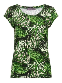 Geisha T-shirt round neck jersey AOP