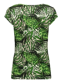 Geisha T-shirt round neck jersey AOP