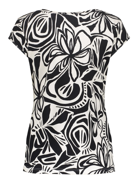 Geisha T-shirt round neck jersey AOP