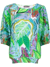 Geisha T-shirt smock jersey AOP