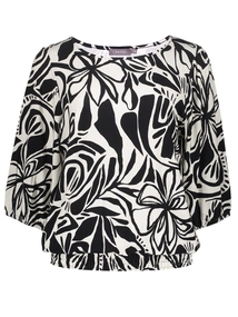 Geisha T-shirt smock jersey AOP