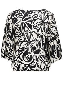 Geisha T-shirt smock jersey AOP
