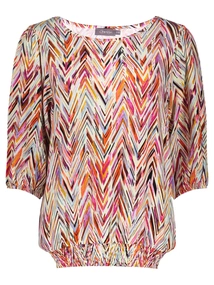 Geisha T-shirt smock jersey AOP