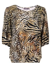 Geisha T-shirt smock jersey AOP