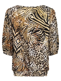 Geisha T-shirt smock jersey AOP