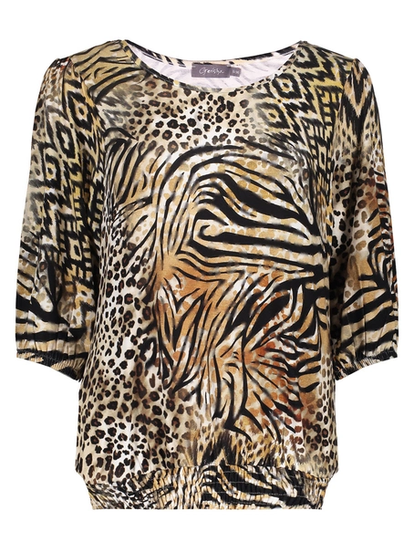 Geisha T-shirt smock jersey AOP