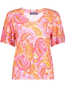 Geisha T-shirt V-neck AOP