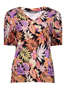 Geisha T-shirt V-neck AOP