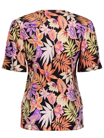 Geisha T-shirt V-neck AOP