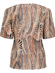Geisha T-shirt V-neck AOP