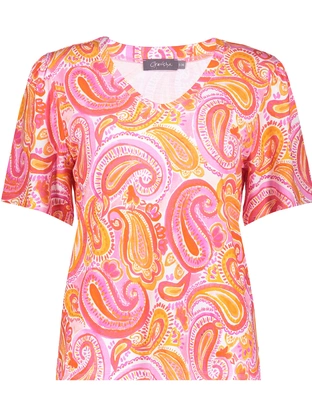 Geisha T-shirt V-neck AOP