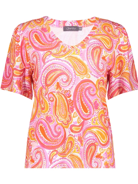 Geisha T-shirt V-neck AOP